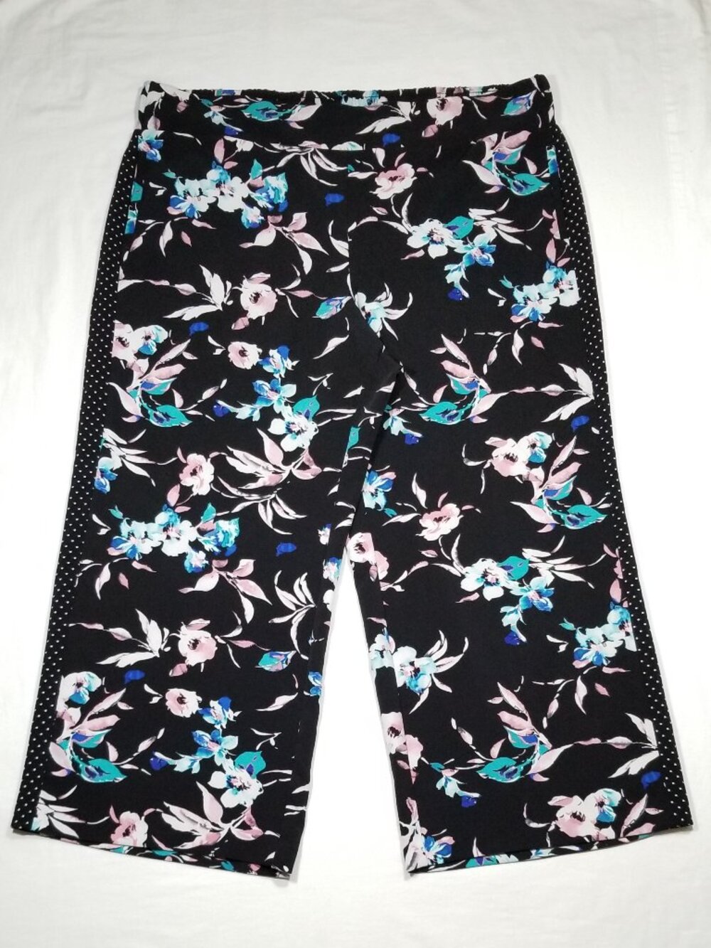 LANE BRYANT The Allie Wide Leg Pants Floral Polka Dot 7103E1M